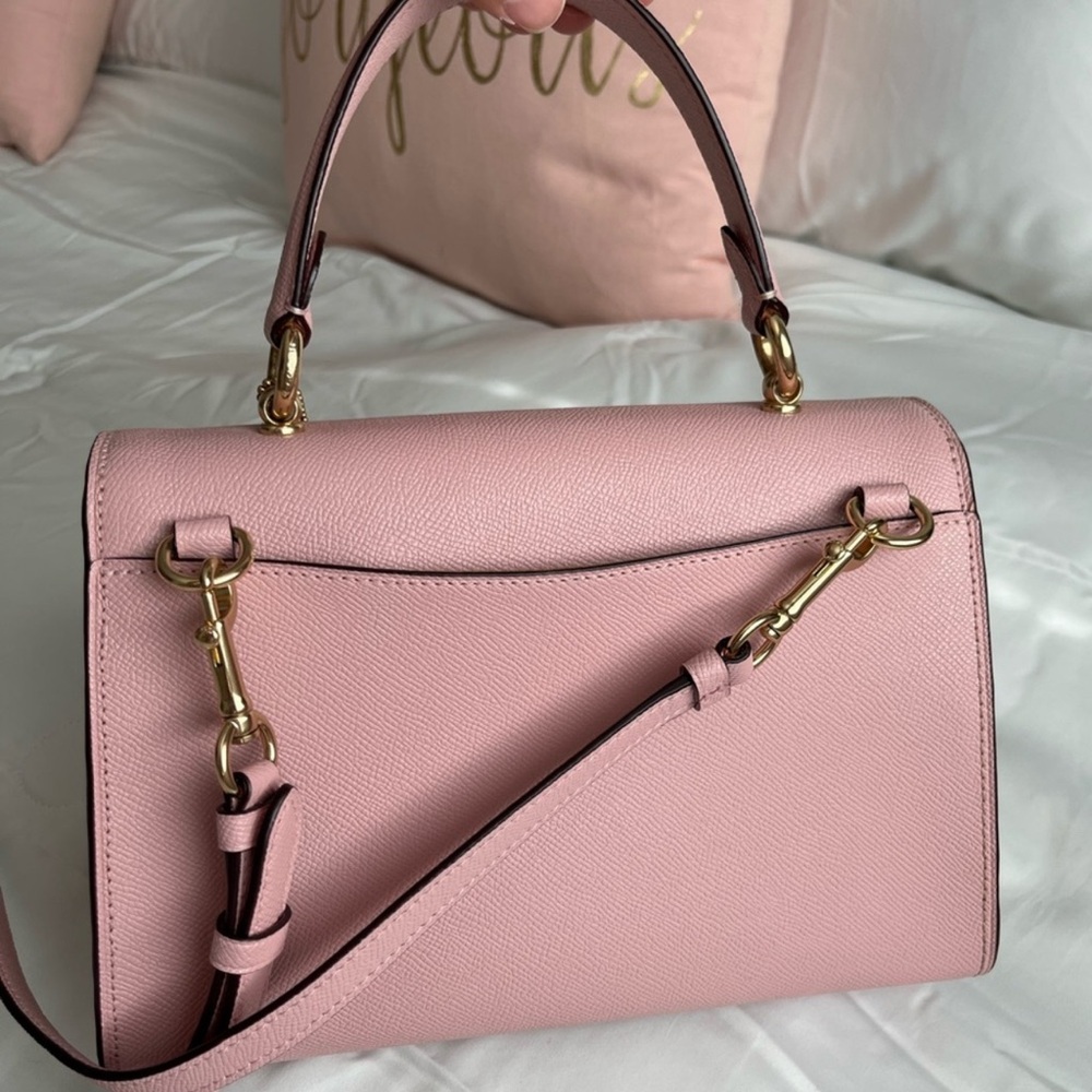 Coach Blush Pink Leather Satchel - Picture 4 of 6